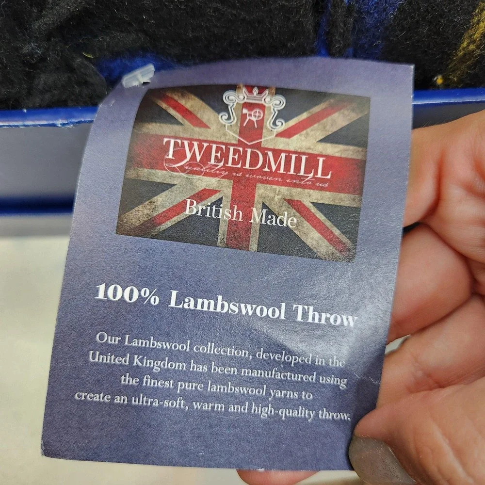 Tweedmill Lambswool Tartan Throw Blanket 140x190 British Made Multicolor Soft